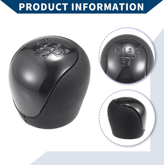 Versnellingspookknop 5 Versnellingen - Pookknop Handgeschakeld - Auto Rijervaring Verbeteren - Directe Installatie - 10 mm Gatdiameter - Zwart — afbeelding 4