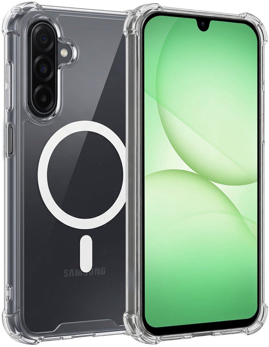 Hoesje Geschikt voor Samsung Galaxy A17 - Magsafe Compatible - Sterk & Shockproof - Back Cover - Shock Proof Case - Telefoon Hoes Shockproof - Transparant