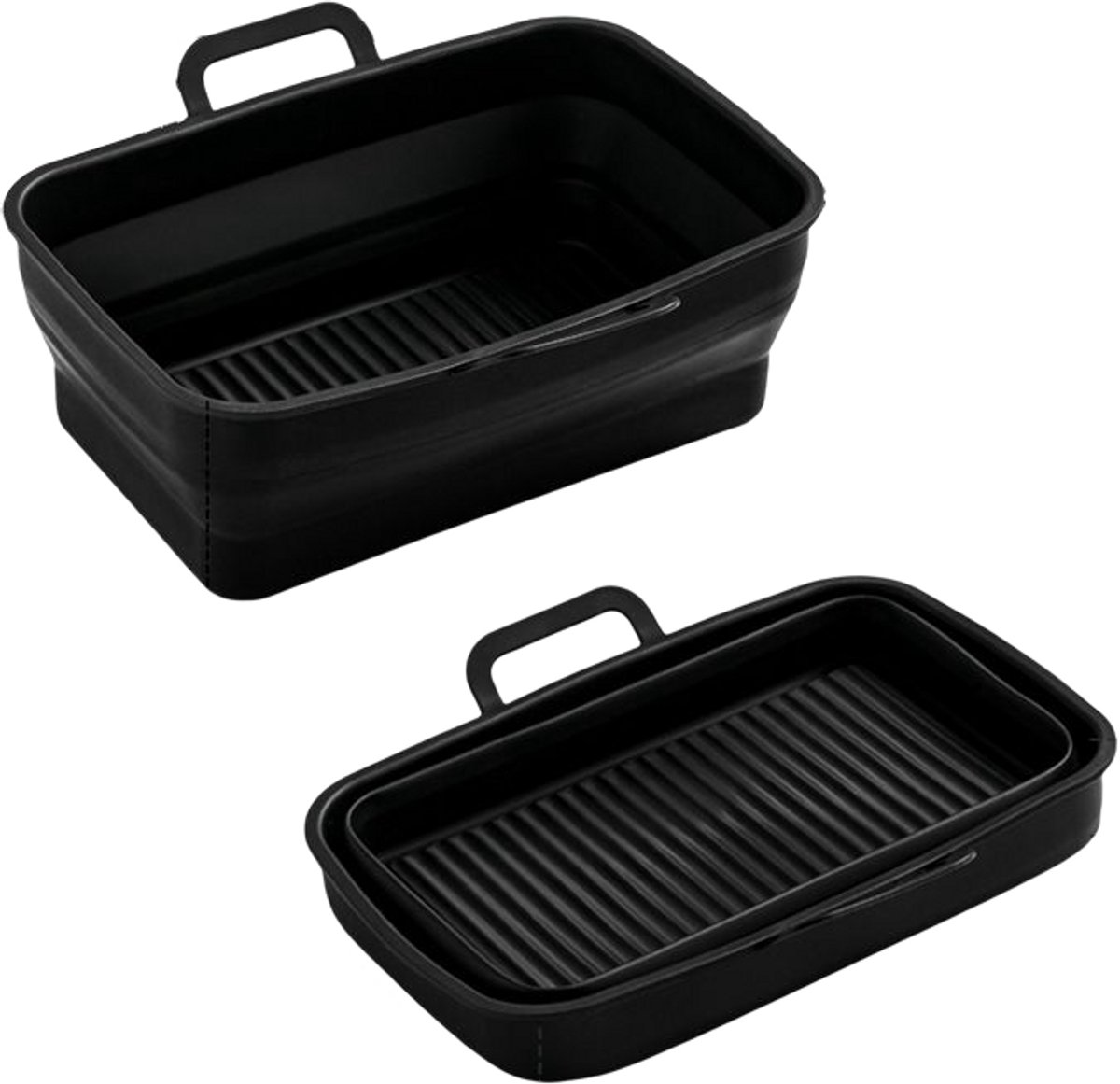 Opvouwbare vierkante Airfryer siliconen mal 19,5x12,7x7 cm