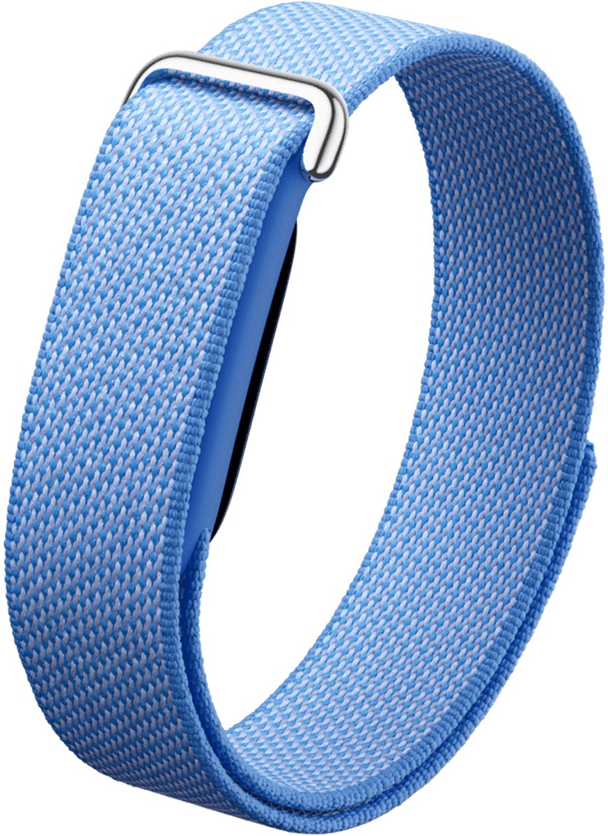Strap-it Classic bandje Nylon geschikt voor Fitbit Air - Blauw