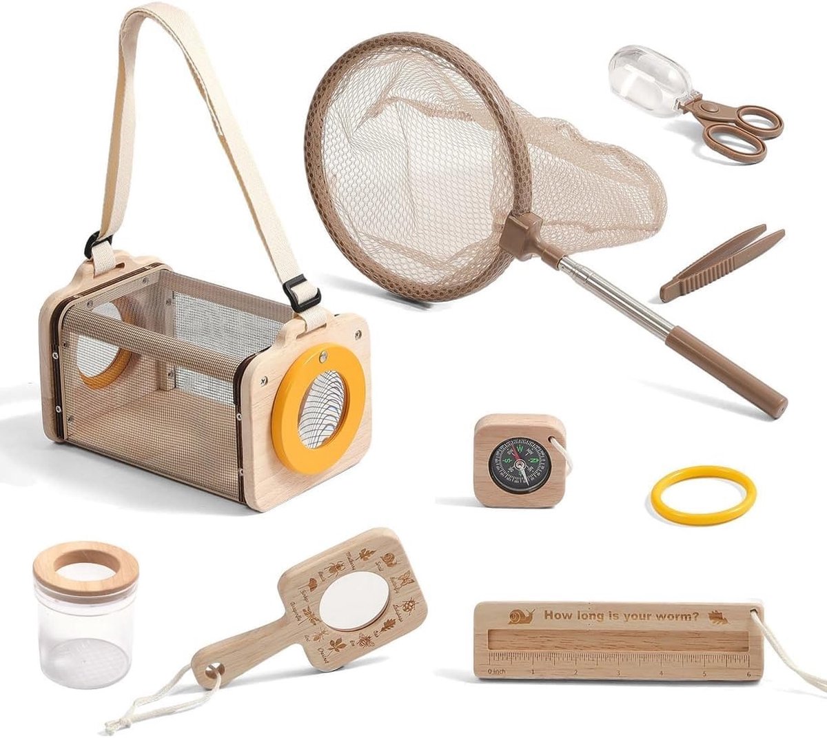 Avontuurlijke Natuurexploratie Set voor Kinderen, Perfect voor Kamperen en Buitenactiviteiten (8 Stuks)