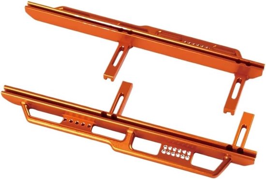 Aluminium Rock Sliders - Side Step Rails - RC Crawler Upgrade - Duurzaam en Slijtvast - 248 mm Lengte - Blauw — afbeelding 3