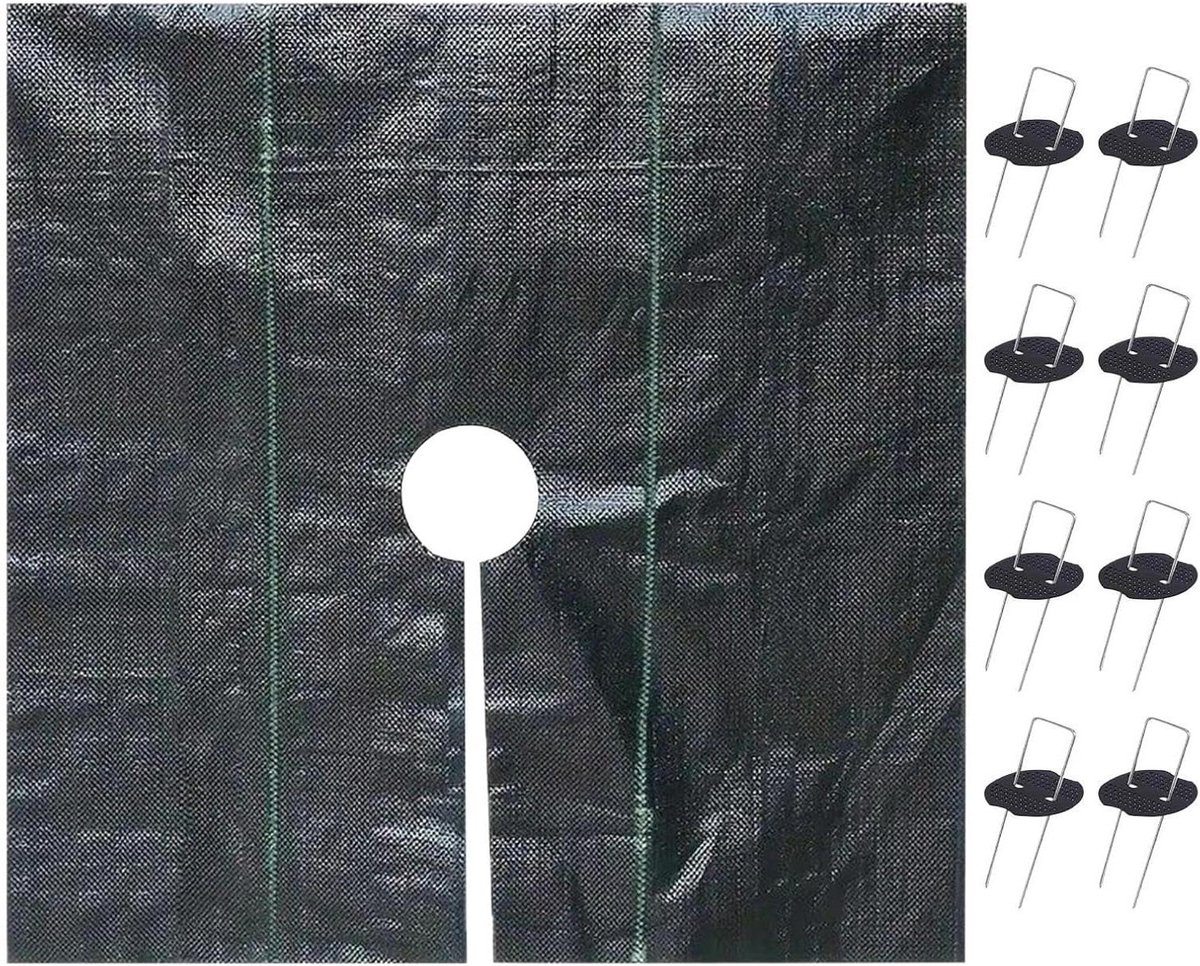 Tuingdoek Onkruiddoek - Afdekzeil Bodembedekking - Onkruid Vrij Houden - Gelijkmatige Waterstroom - 12 x 12 meter - Zwart