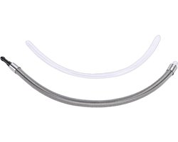 Melkpijp Vervanging - Melkslang Koffiezetapparaat - Koffie Bereiden - Lichtblokkerende Behuizing - 19 x 10 x 1 cm - Zilver