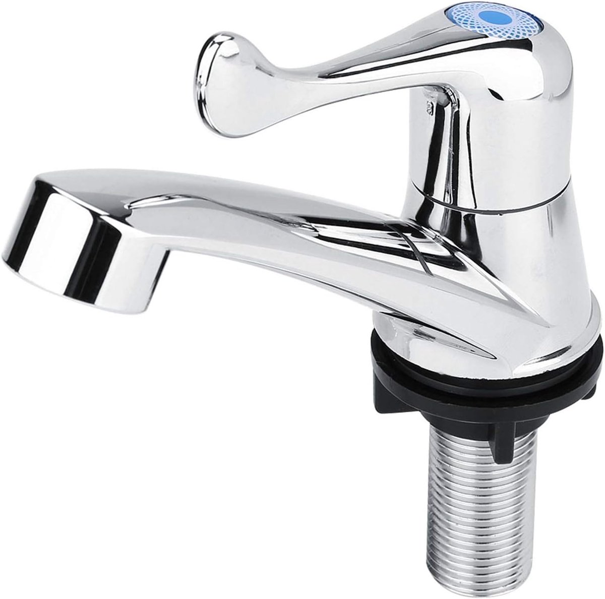 SnelShoppen - Mengkraan Wastafelmengkraan Enkelhendel Waterkraan voor Koud Water G1/2 Gegalvaniseerd voor Badkamer, Keuken, Toilet, Badkuip
