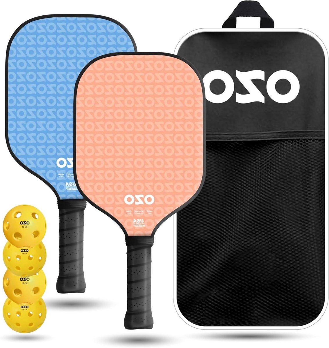 Pickleball Set - Padel Rackets - Sport Spelen - Complete Beginnerskit - 2 Rackets 4 Ballen - Multicolor