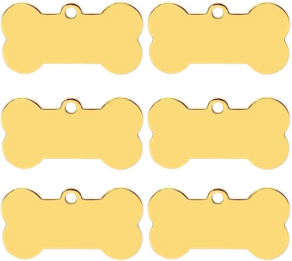 Huisdier ID-Tags - Hondenpenningen Naamplaatjes - Huisdier Identificatie - Roestvrij Staal - 100 stuks - Mix kleuren