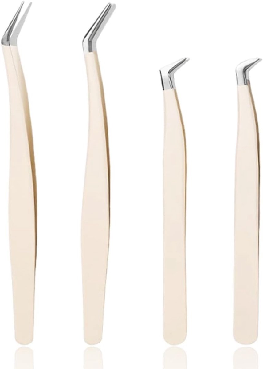 Pincet voor wimperverlengingen - roestvrij staal - antistatisch - nauwkeurig en stevig - ShopVlot