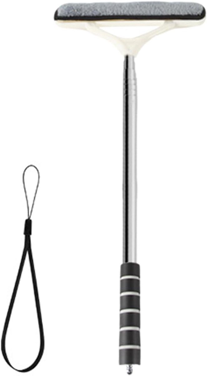 Auto Ruitenreiniger - Glasreiniger Borstel - Ramen Schoonmaken - Intrekbaar Handvat - 53-103 cm - Zwart