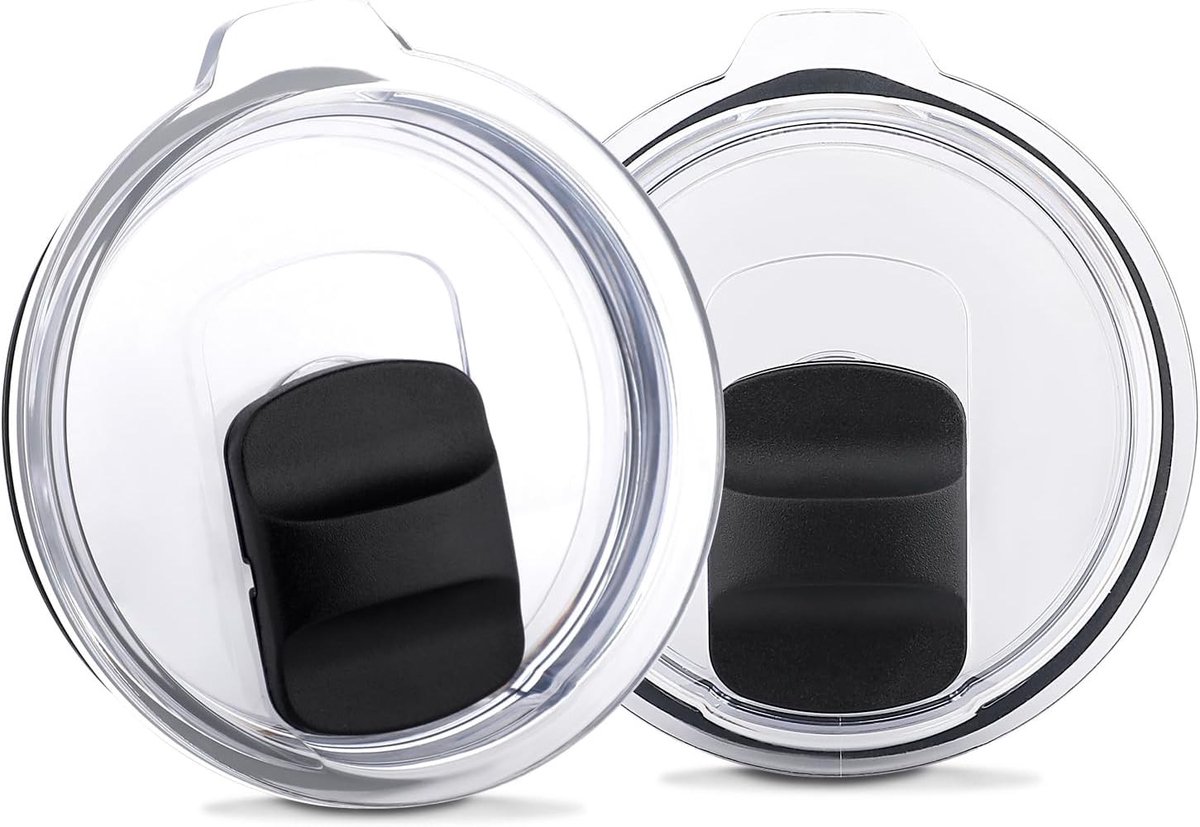 Set van 2 Magnetische Drinkbekers deksels voor 20 oz Tumbler, Vervangend Spill Proof Deksel, Geschikt voor 10/24 oz Mokken en 10 oz Lowball, BPA Vrij