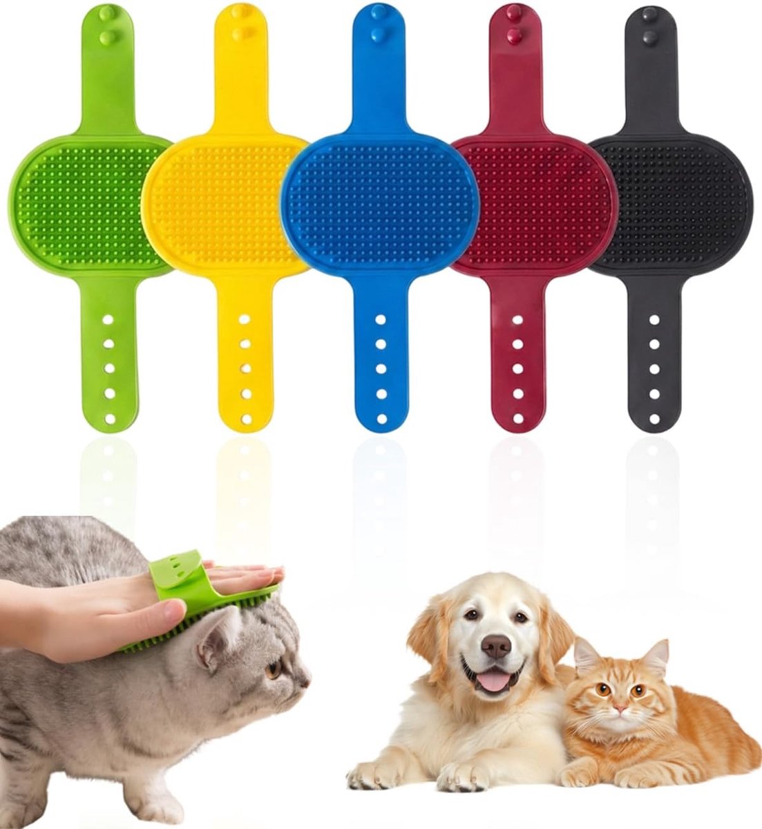 Vachtverwijderaar voor honden en katten, van kunststof, voor korte en