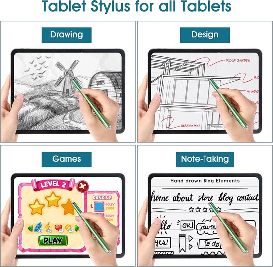 Tabletpen voor alle tablets, 3 stuks touchscreen-pen, zeer — afbeelding 3