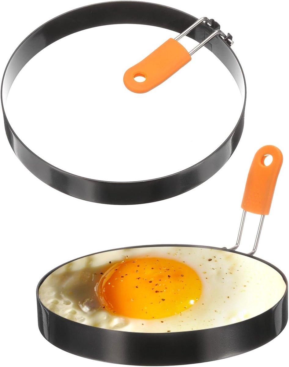 2 stuks eierringen, 15 cm roestvrij staal