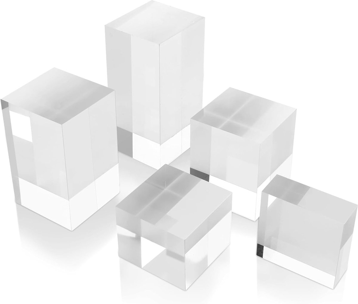 5 stuks transparante acryl displaystandaard, 2/4/6/8/10 cm