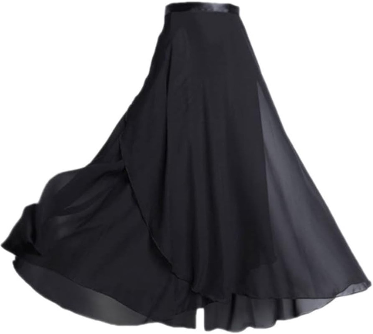 chiffon dames dansrok met taille stropdas en dunner, van toepassing