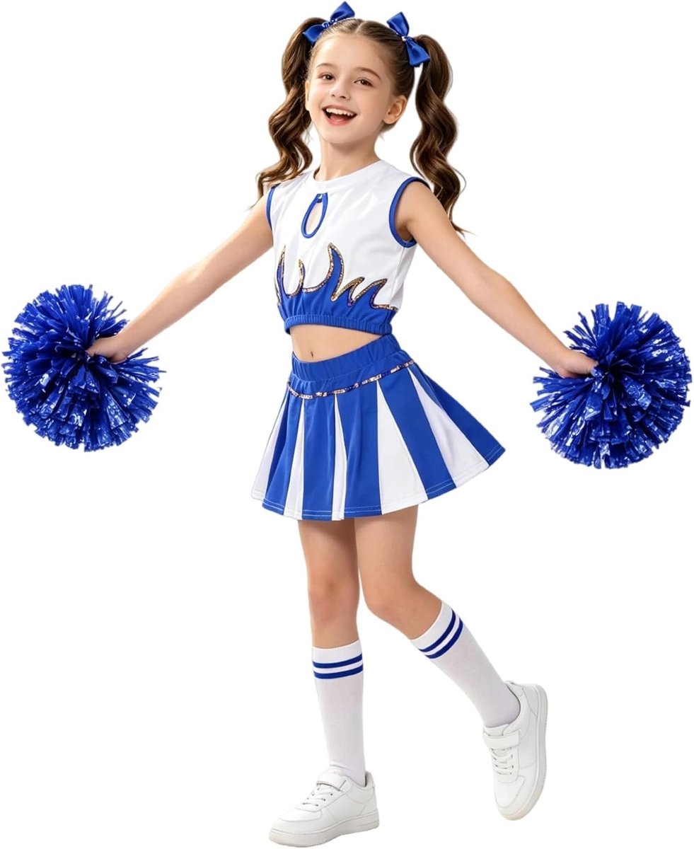 Meisjes Cheerleader Kostuum School Kid Cheer Kostuum Outfit Carnaval