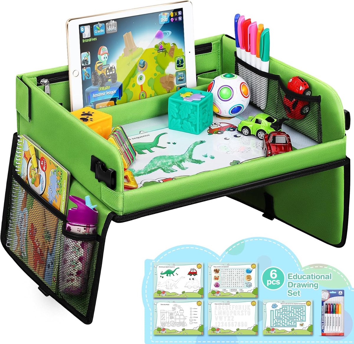 TravelTray, Indoor Outdoor Educatief Speelgoed Lap Desk met Dry Erase