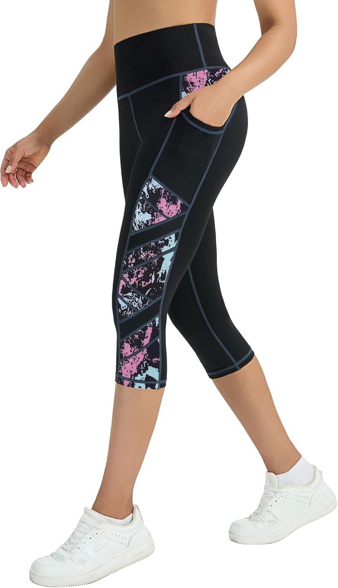 dames 3/4 joggingbroek dames met zakken, sportlegging dames