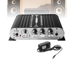 SnelShoppen - Leikurvo HiFi-versterker 2.1CH Stereo Versterker RMS 20Wx2+40W Mini Hifi-Versterker met Subwoofer Uitgang en Bas/Treble Regelaar voor Fe