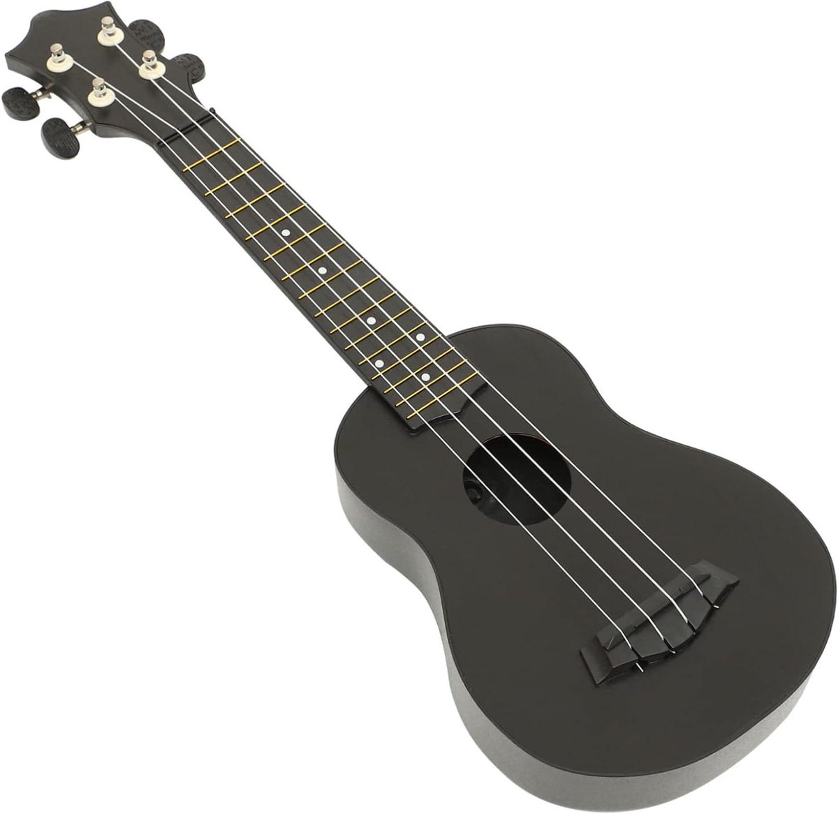 Mini Ukelele - Speelgoed Gitaar - Muziek Leren - Houten Constructie - 54.5x18cm - Zwart