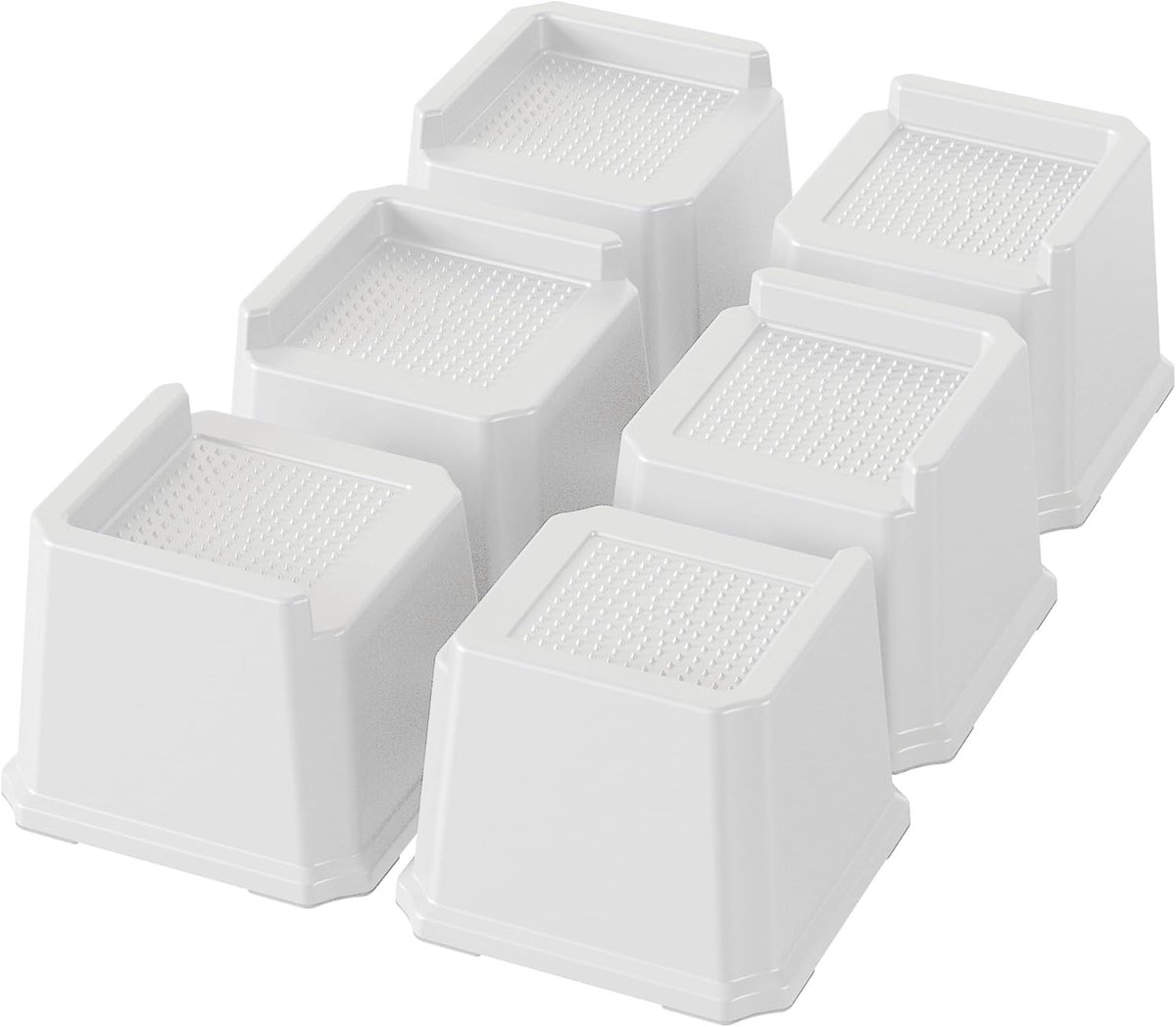 6 Pack Bedverhogingen 7,6 cm Zwaar Belastbaar Groot Bed Meubelliften