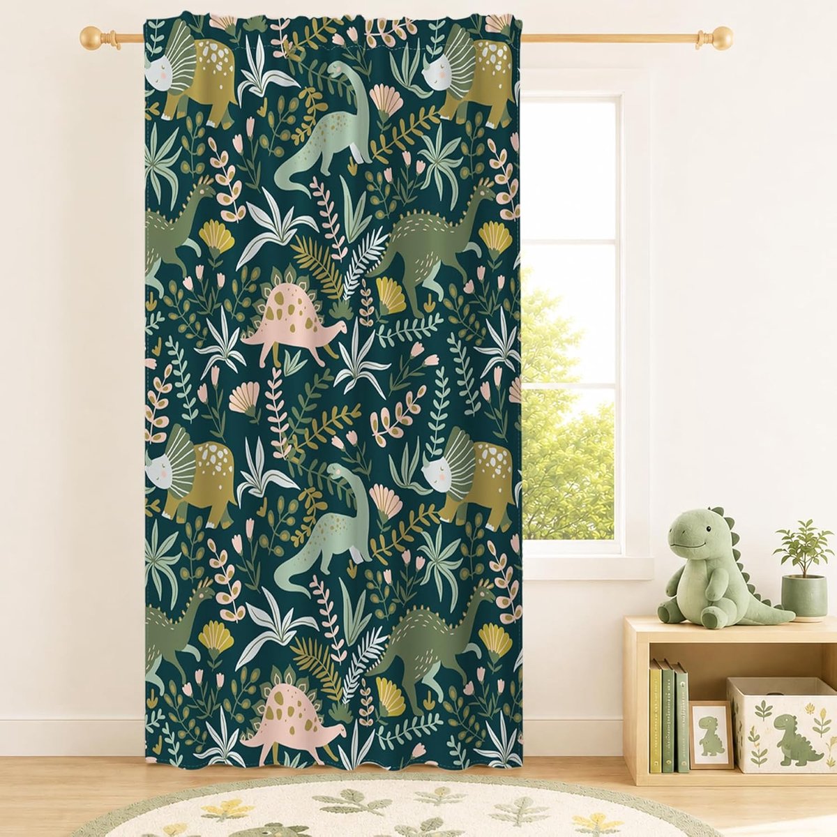 117x183cm Dinosaurus Licht Filtering Gordijnen voor Kinderen