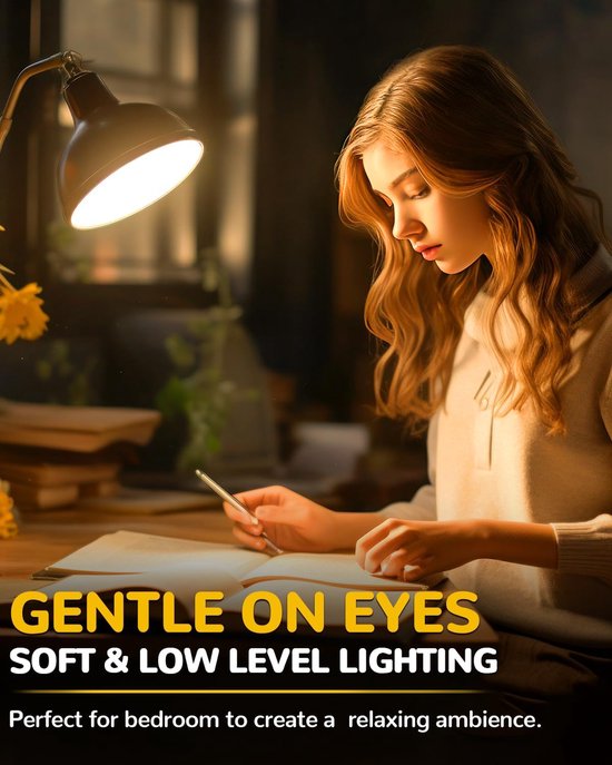 2,5W E27 LED-schroefdraad lamp - Warm Wit G45 Golfbal Edison Grote Schroef Vintage 2200K voor lampen Amber Glas 20-25W Equivalent Niet dimbaar 3-Pack [Energieklasse F] — afbeelding 3
