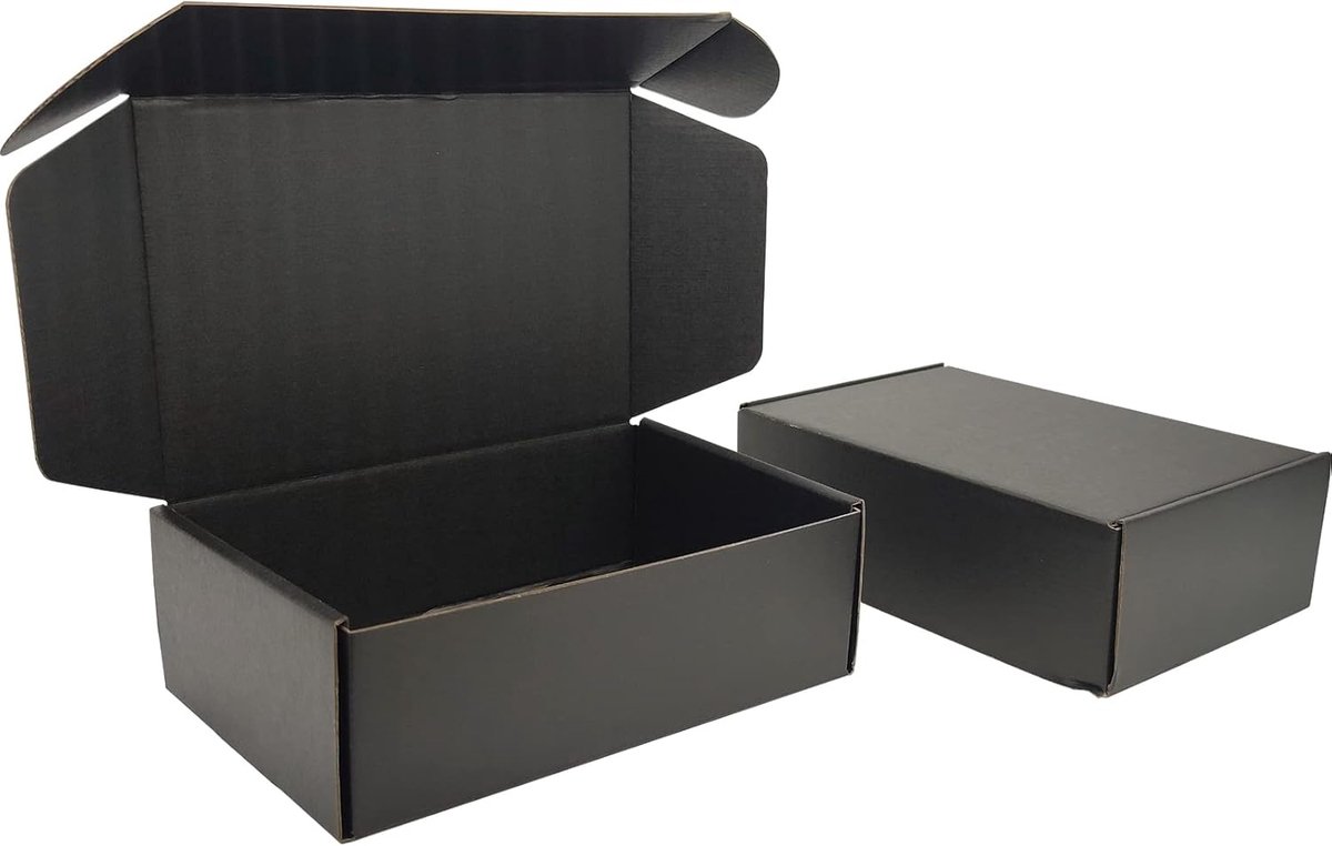 Postdozen, 230 x 150 x 75 mm, Zwarte Verzendingskartonnen Dozen voor
