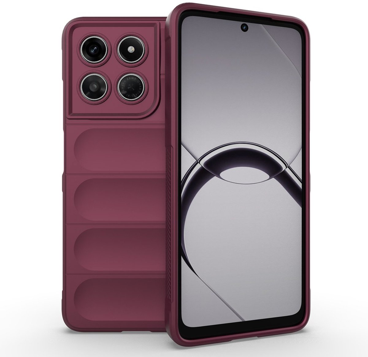 MobyDefend Hoesje - Geschikt voor Motorola Moto G37 Power - TPU Gripcase - Donkerpaars