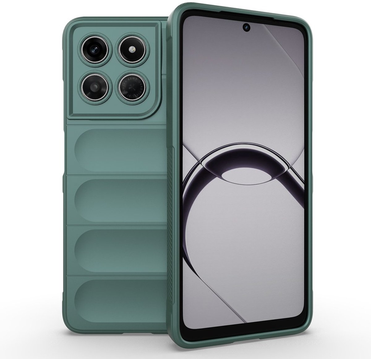 MobyDefend Hoesje - Geschikt voor Motorola Moto G37 Power - TPU Gripcase - Groen