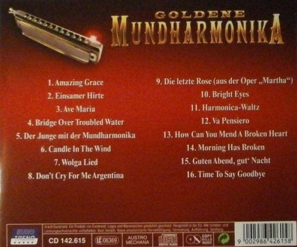 Goldene Mundharmonika