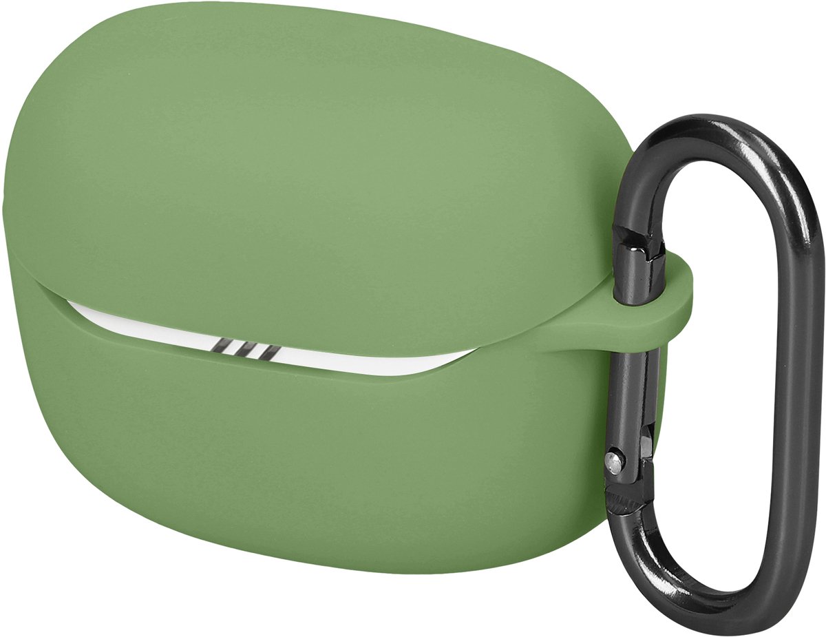 kwmobile cover voor oordopjes case - geschikt voor JBL Tune Beam 2 - Trendy beschermhoes draadloze oordopjes in matcha groen