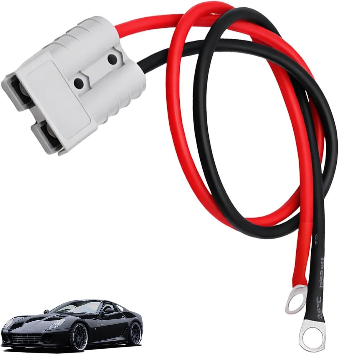 50 A 600 V Accu Aansluitplug met O-Ring en 10 AWG Verbinding Kabel van 50 cm voor Forklift, Elektrische Voertuigen en Zonne-energie Systemen