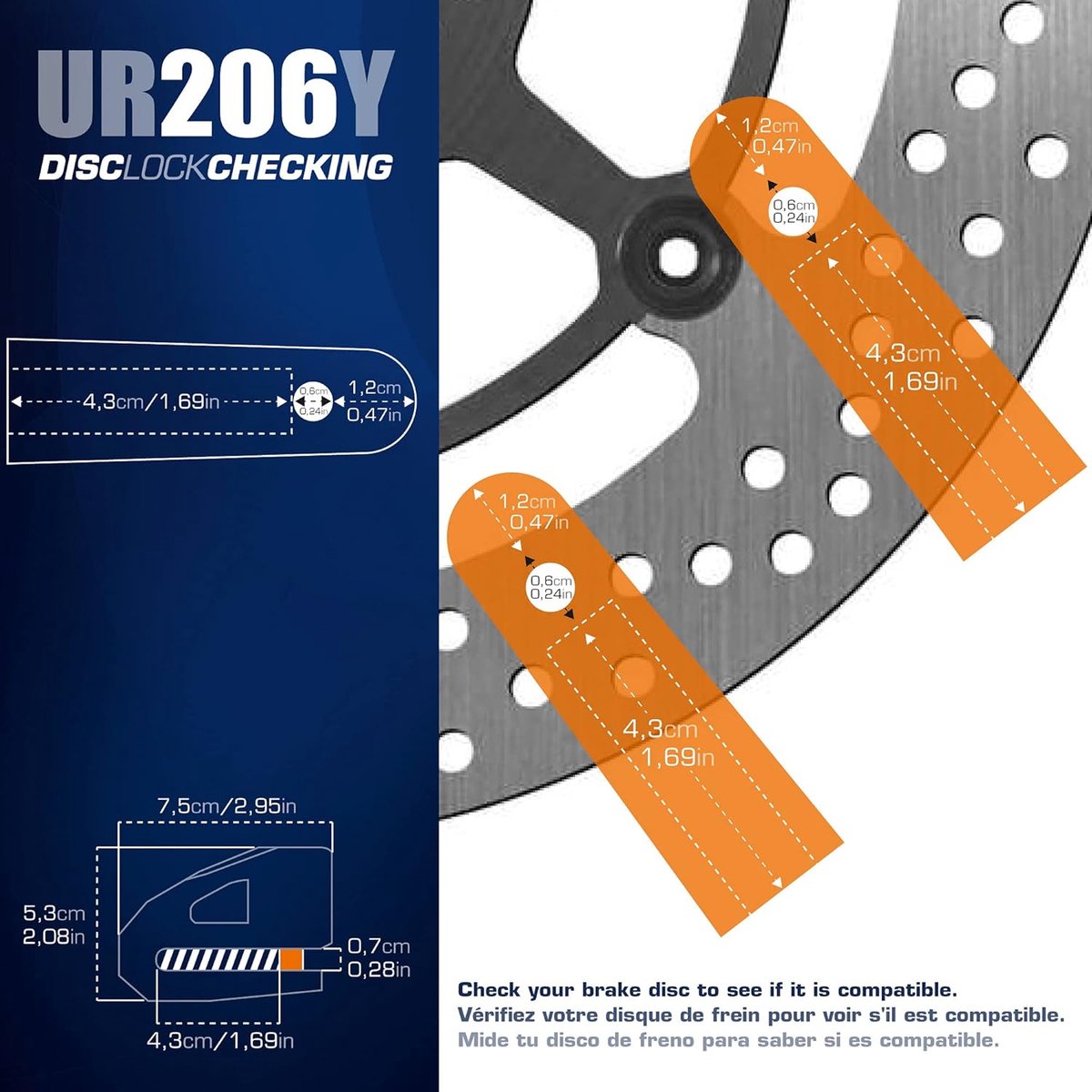SnelShoppen - Urban Beveiligingsslot met Diefstalbeveiliging, 6mm Schacht, Lichtgewicht, Ergonomisch Ontwerp, Rood, Ideaal voor Ramen en Deuren