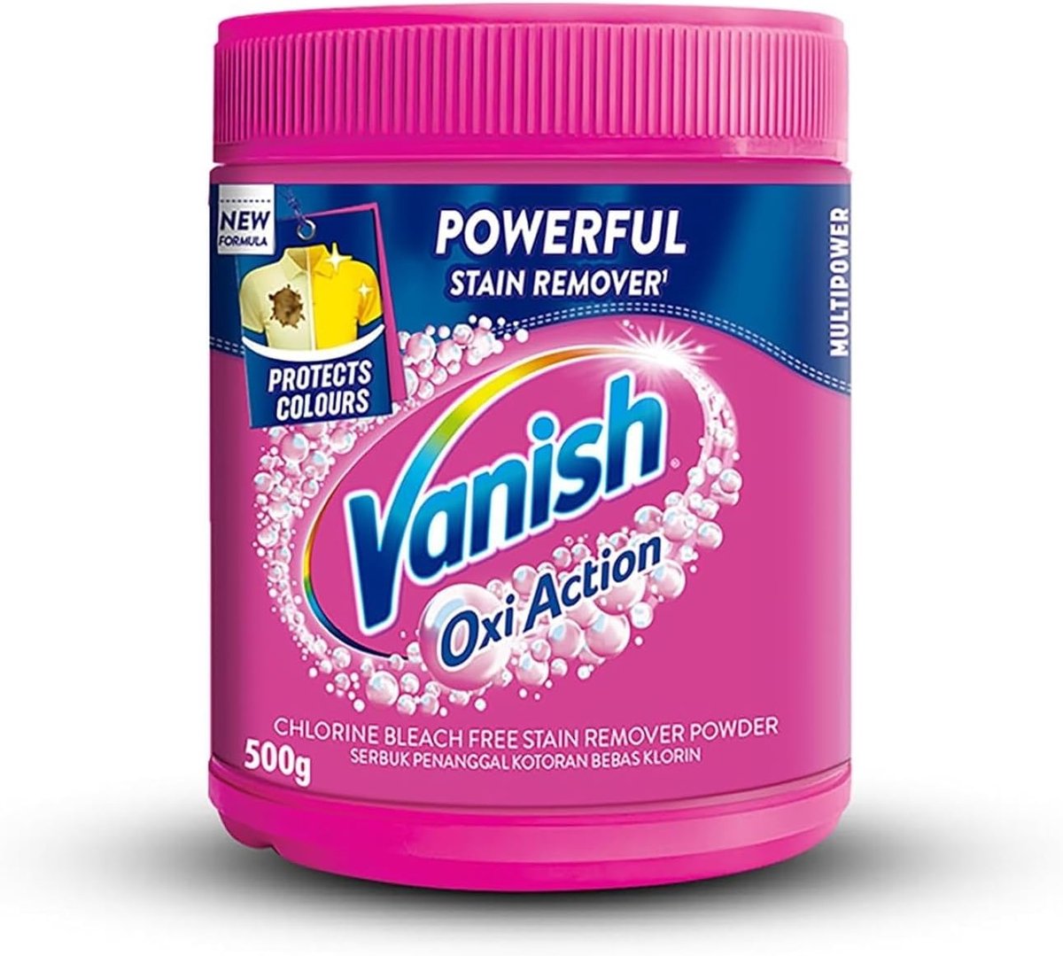 SnelShoppen - Vanish Oxi Action Poeder Vlekkenverwijderaar Kleurveilig - 470g - Verwijdert Stubborn Vlekken - Geschikt voor Kleur en Wit - Frisse Geur