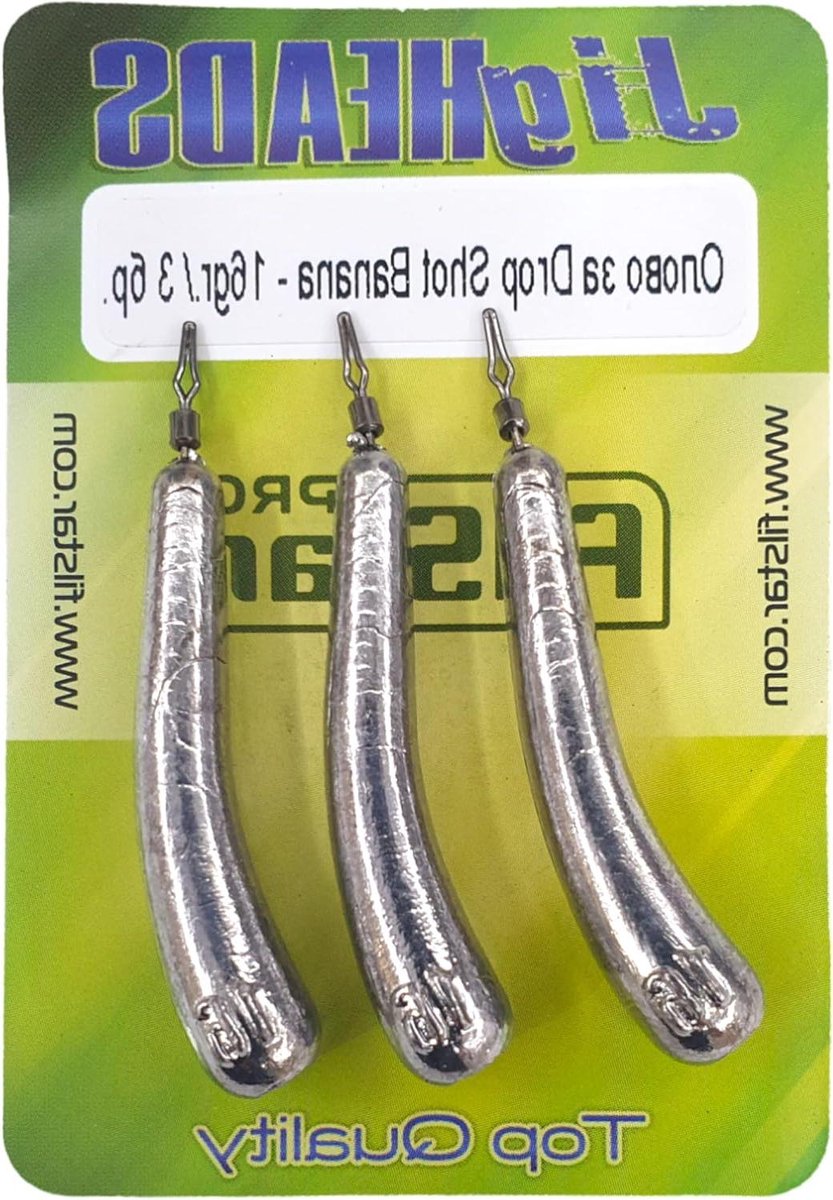 Drop Shot Lood Set - Hengel Gewichten - Vissen - Druppelvorm Gebogen - 3 x 16 g - Zilver