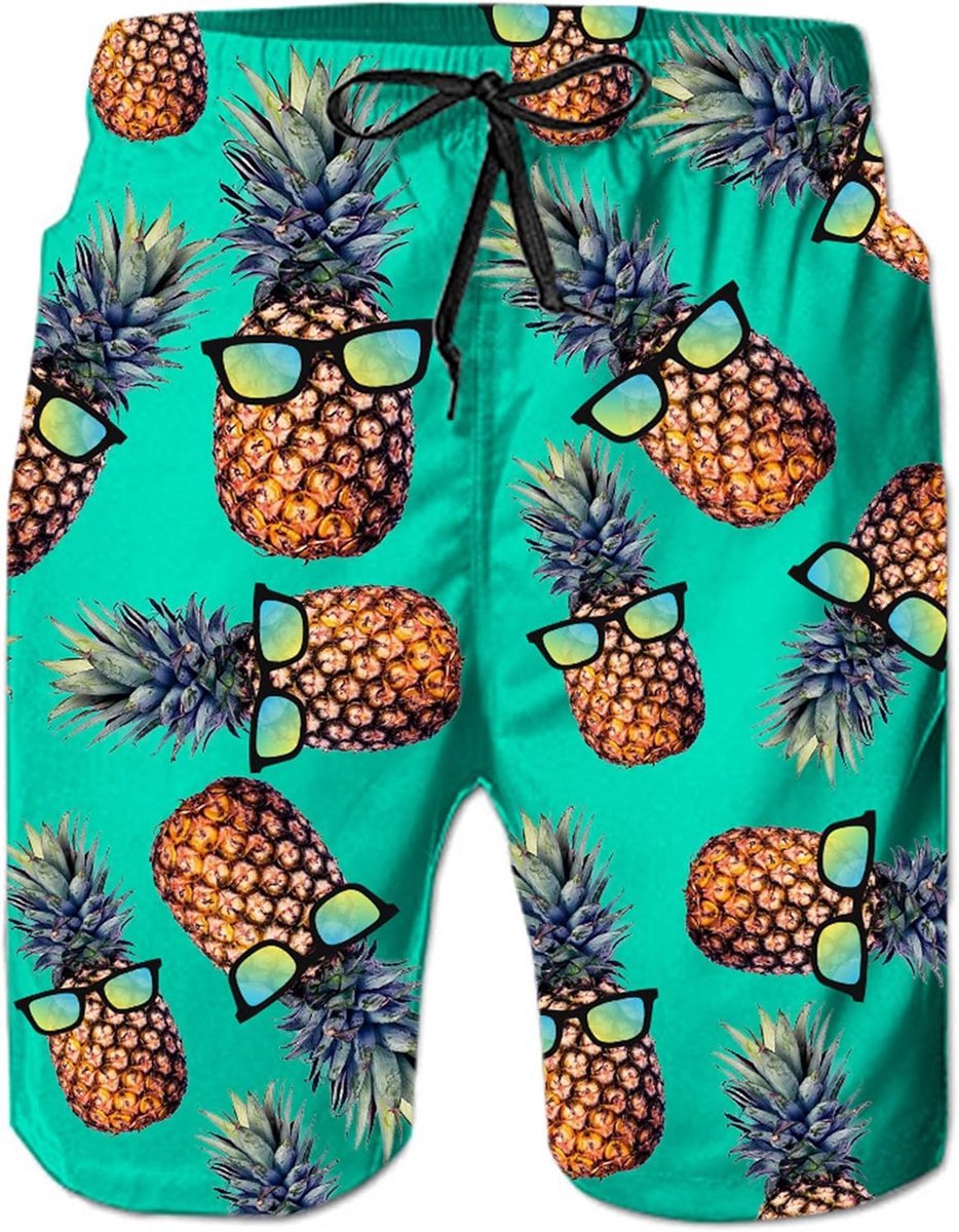 Shorts sneldrogende strandbroek met zakken bedrukte zwembroek