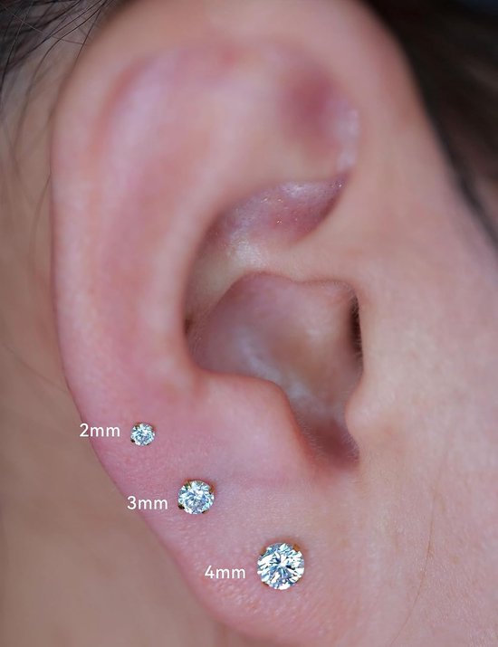 18G Titanium Tragus Piercing, 2 Stuks Medische Lip Piercing Labret — afbeelding 4