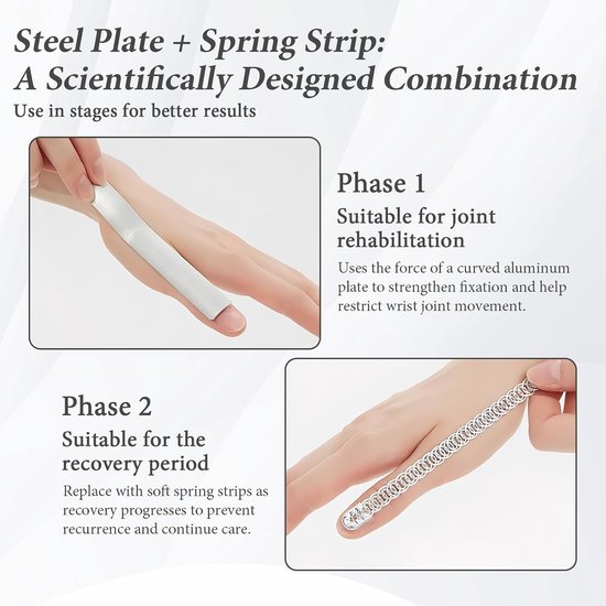 duimbrace met kliksluiting, rizoartrose met aluminium strips, veerstrips voor artritis, peesontsteking en gewrichtsblessures, CMC, voor linker- en rechterhand (grijs) — afbeelding 2