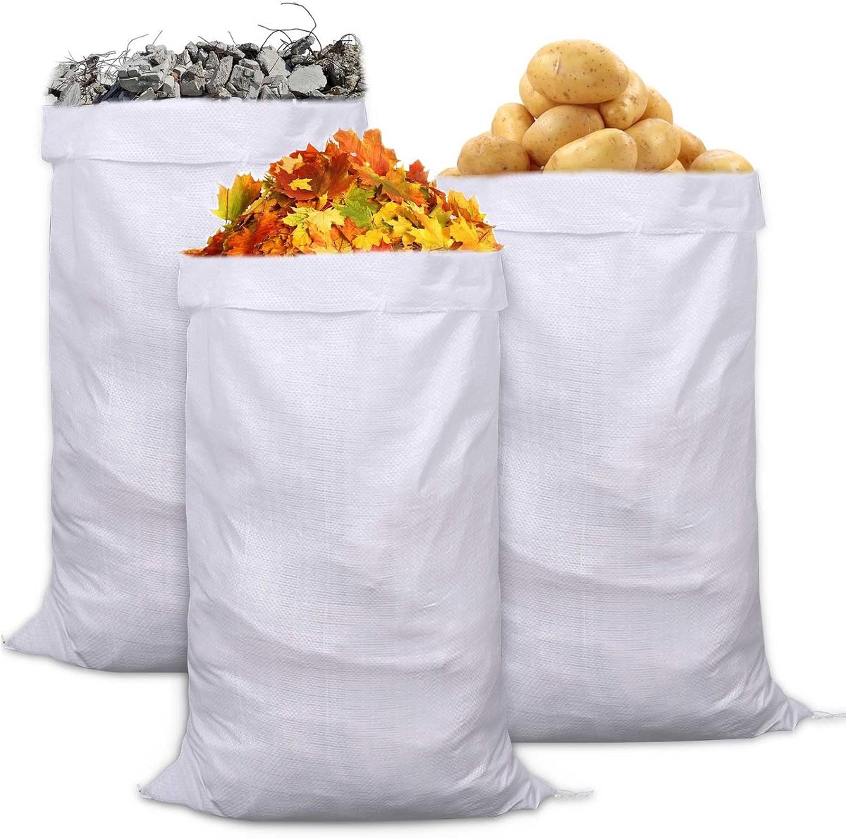 stoffen zakken, zandzakken, 15 stuks grootverpakking, 60 x 102 cm