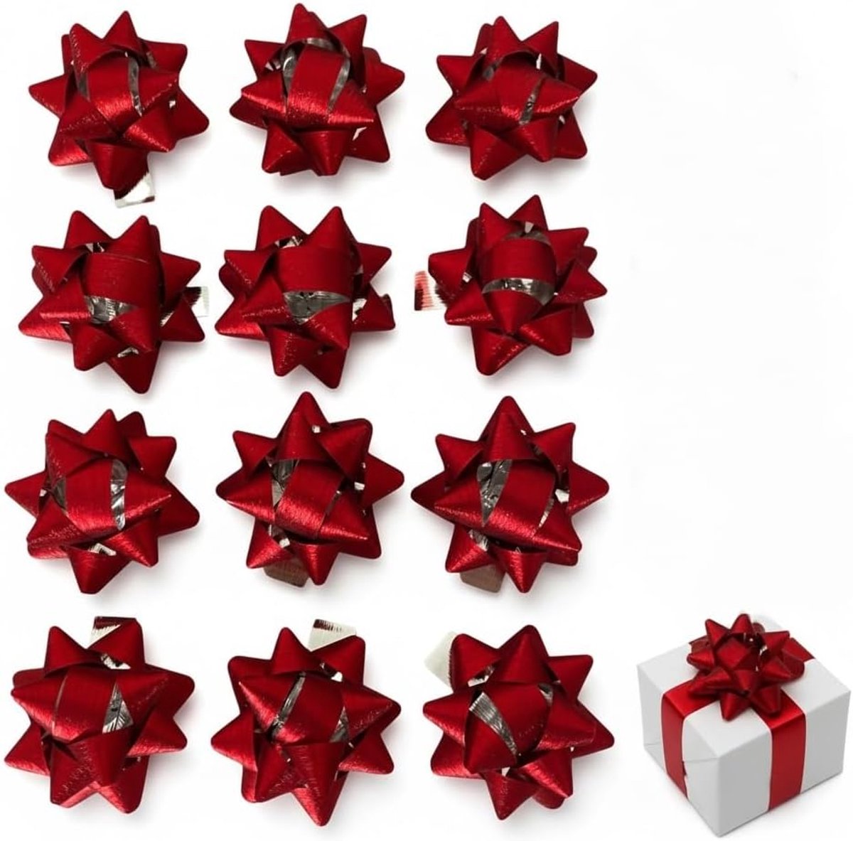 Strikken, strikken voor kerstcadeaus, zelfklevende geschenkstrikken