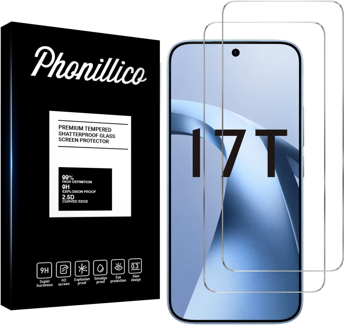 Screenprotector geschikt voor Xiaomi 17T - 2 stuks Beschermglas van glas Transparante glazen schermbeschermfolie