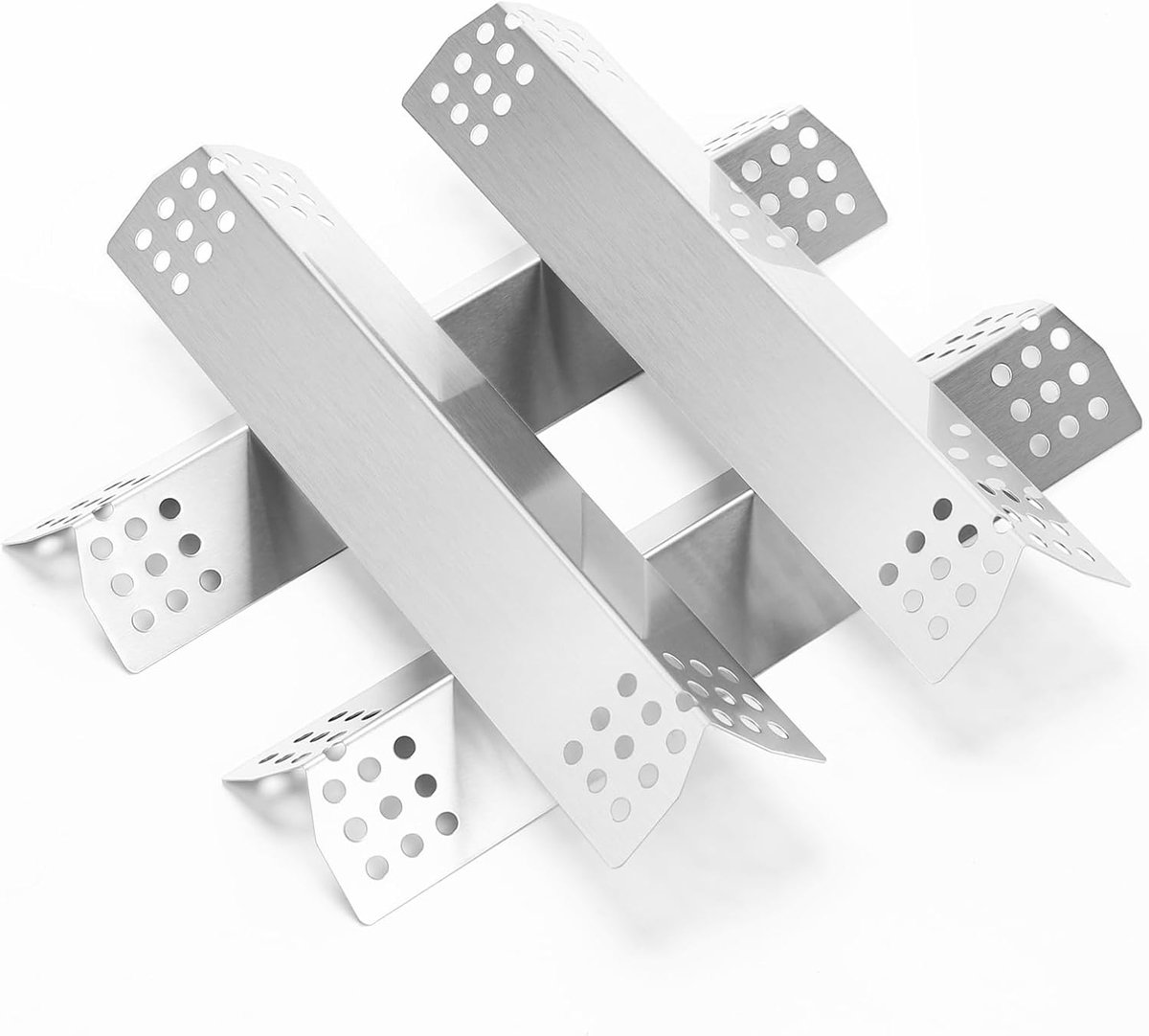 37cm roestvrijstalen warmteplaat vlamtemmer voor Charbroil, Napoleon LEX 485, Uniflame, Landmann, Beefeater 3 grill, branderdeksel warmtedeflector 4 pack