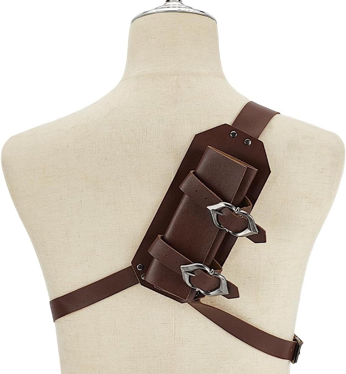Verstelbare Zwaard Houder van Faux Leer, Vintage Cosplay Accessoire voor Middeleeuwse Strijders en Renaissance Kostuums