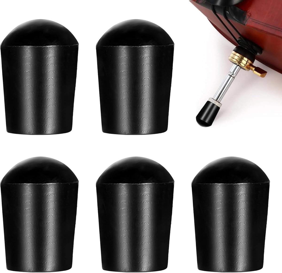 Cello Endpin Tip - Rubberen Stekelbescherming Anti-slip Dop - Zwarte
