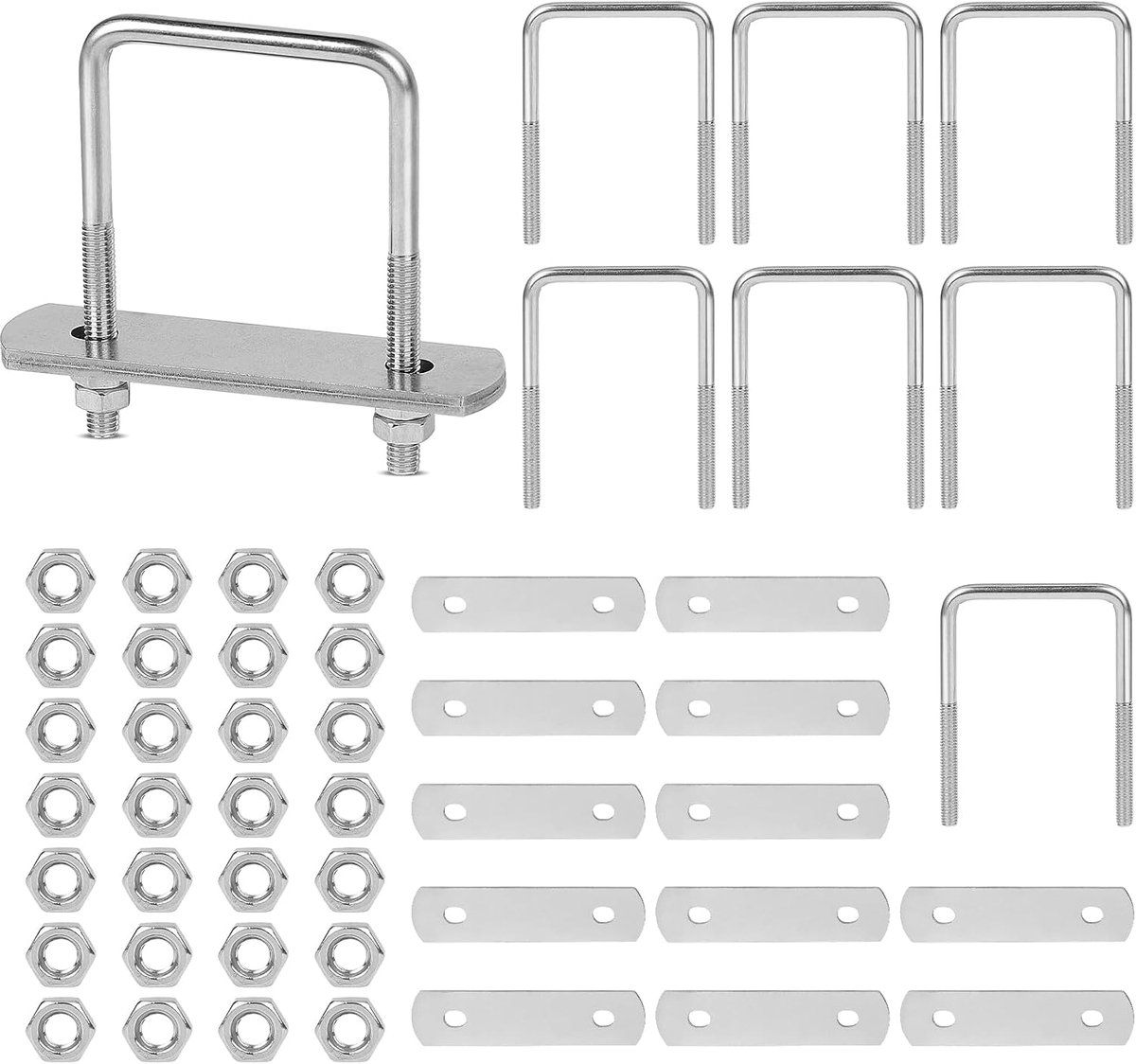 U-bouten M6 U beugel 50 mm x 80 mm beugelbouten roestvrij staal met