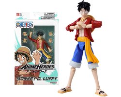 Bandai - Anime Heroes - One Piece - Anime helden Figuur 17 cm - Monkey D. Luffy Action Figure - Officieel gelicenseerde Manga One Piece - Luffy Action Figure - Speelgoed Kind 4 jaar oud en + - 37008