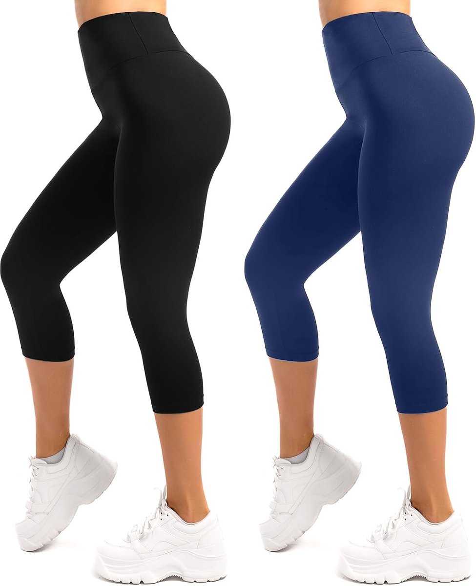 3/4 Legging Dames Hoge Taille Opaque Elastische Legging Grote Maten 2