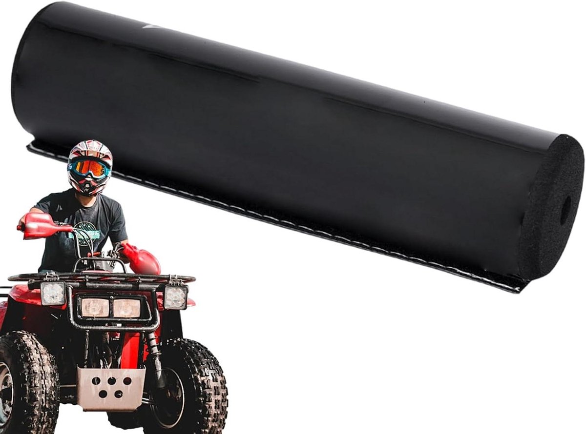 Rond Stuurkussen - Schuimkussen Motor - Comfortabel Rijden - Hoge Dichtheid Schuim - 20 x 5 cm - Zwart