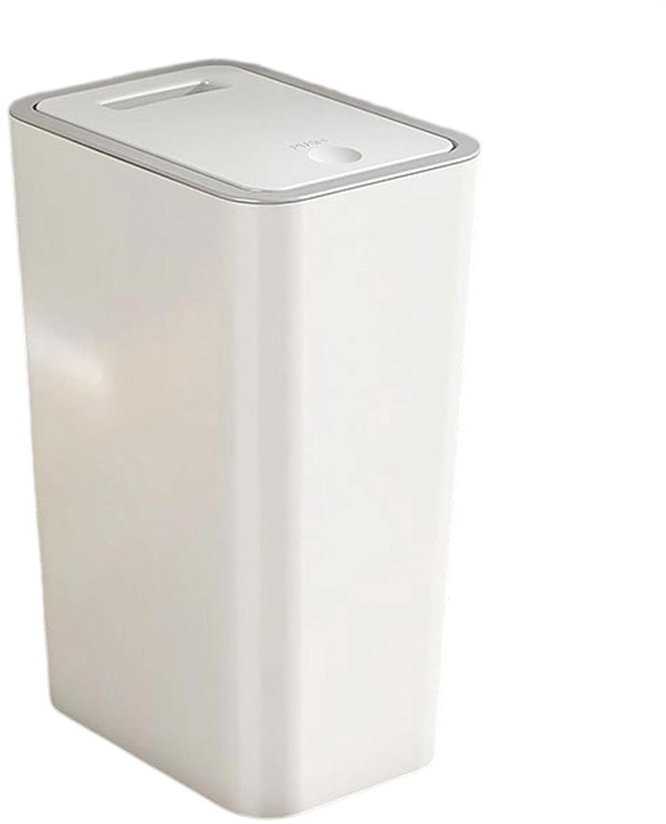Keukenafvalemmer met deksel - Prullenbak vuilnisbak - Hygiënisch afvalbeheer - Kantelveilig ontwerp - 10 liter inhoud - Meerkleurig